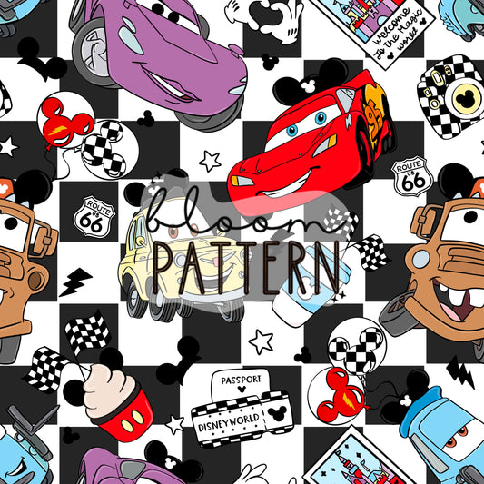 Cars Magical Snacks Seamless Pattern