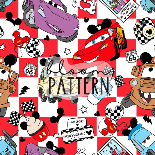 Cars Magical Snacks Seamless Pattern