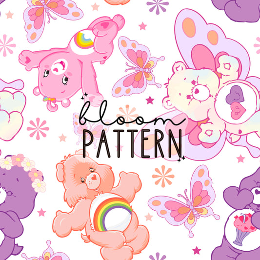 Magic Bear Butterfly Seamless Pattern