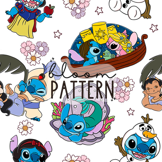 Princess Stitch Seamless Pattern