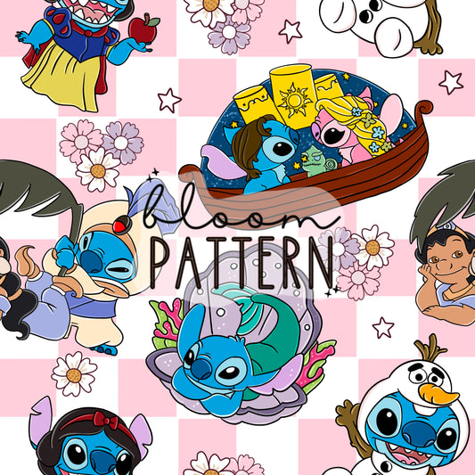 Princess Stitch Seamless Pattern