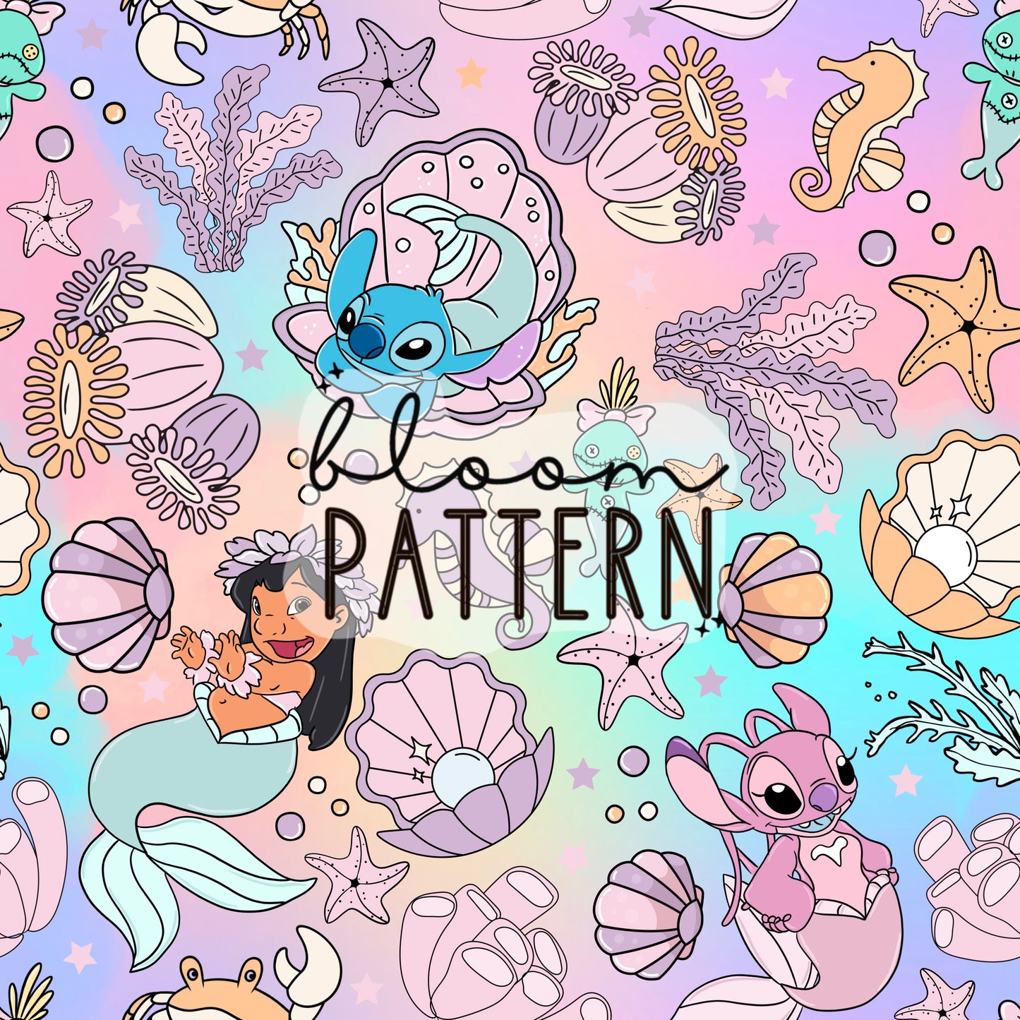 Mermaid Stitch Seamless Pattern