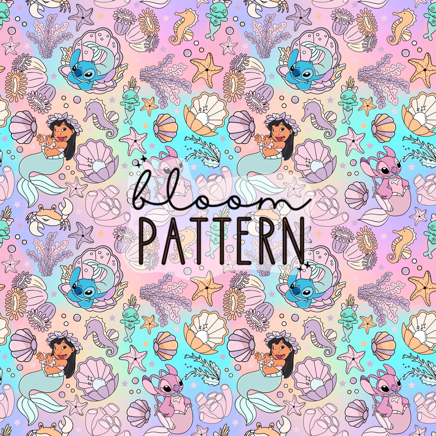 Mermaid Stitch Seamless Pattern