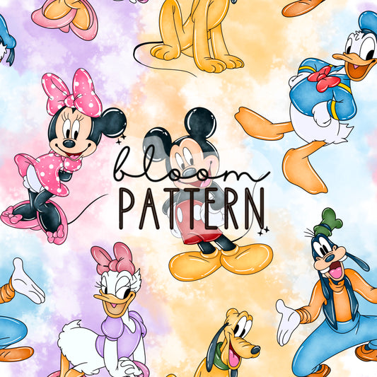 Mouse Magical Snacks Seamless Pattern