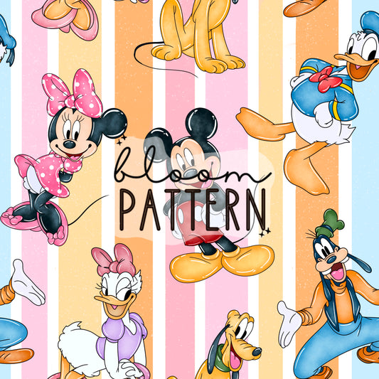 Mouse Magical Snacks Seamless Pattern