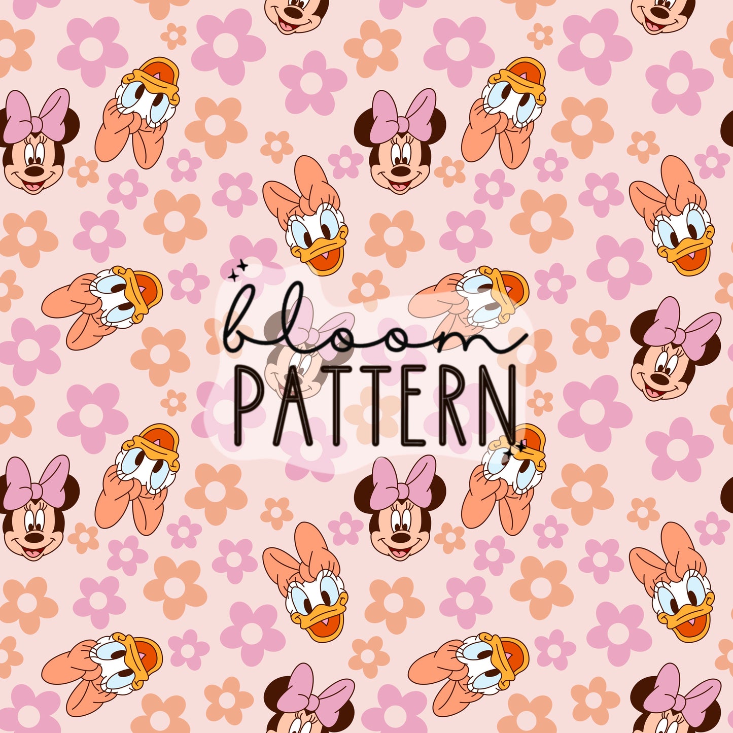 Magical Mouse Flower Seamless Pattern