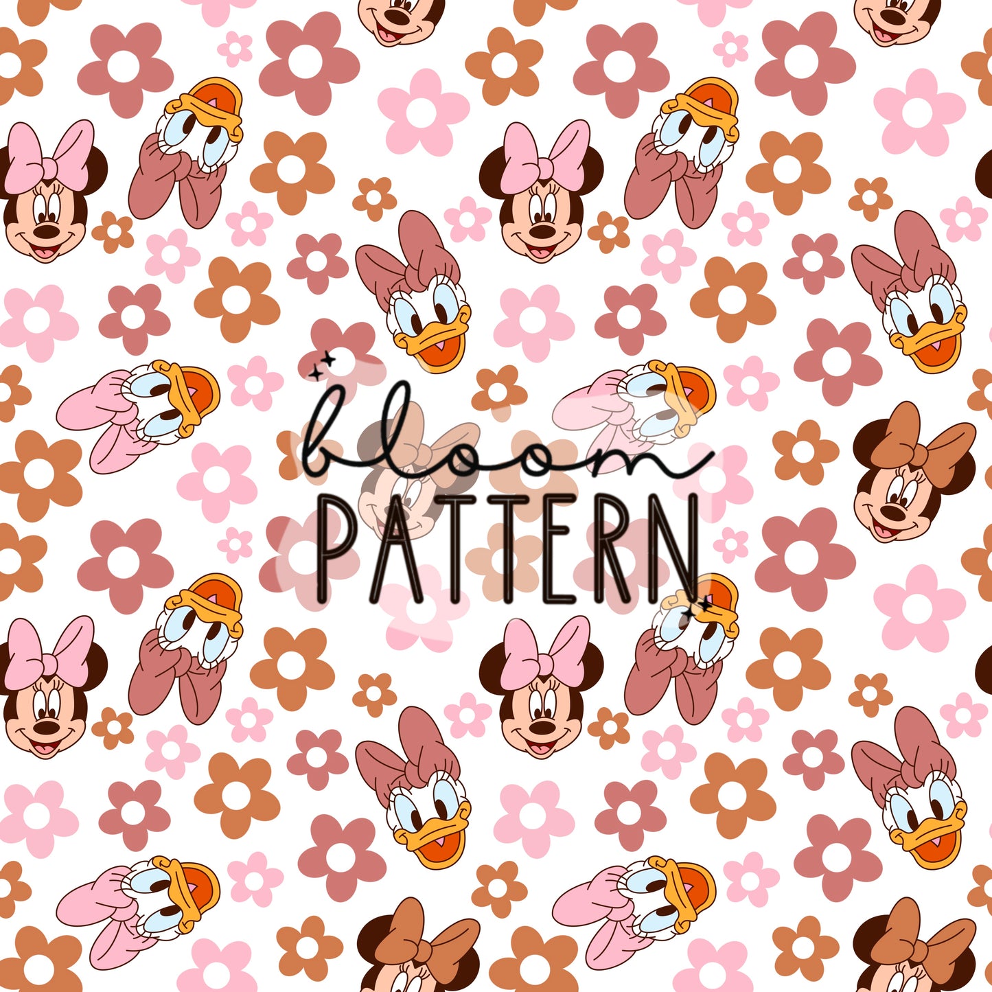Magical Mouse Flower Seamless Pattern