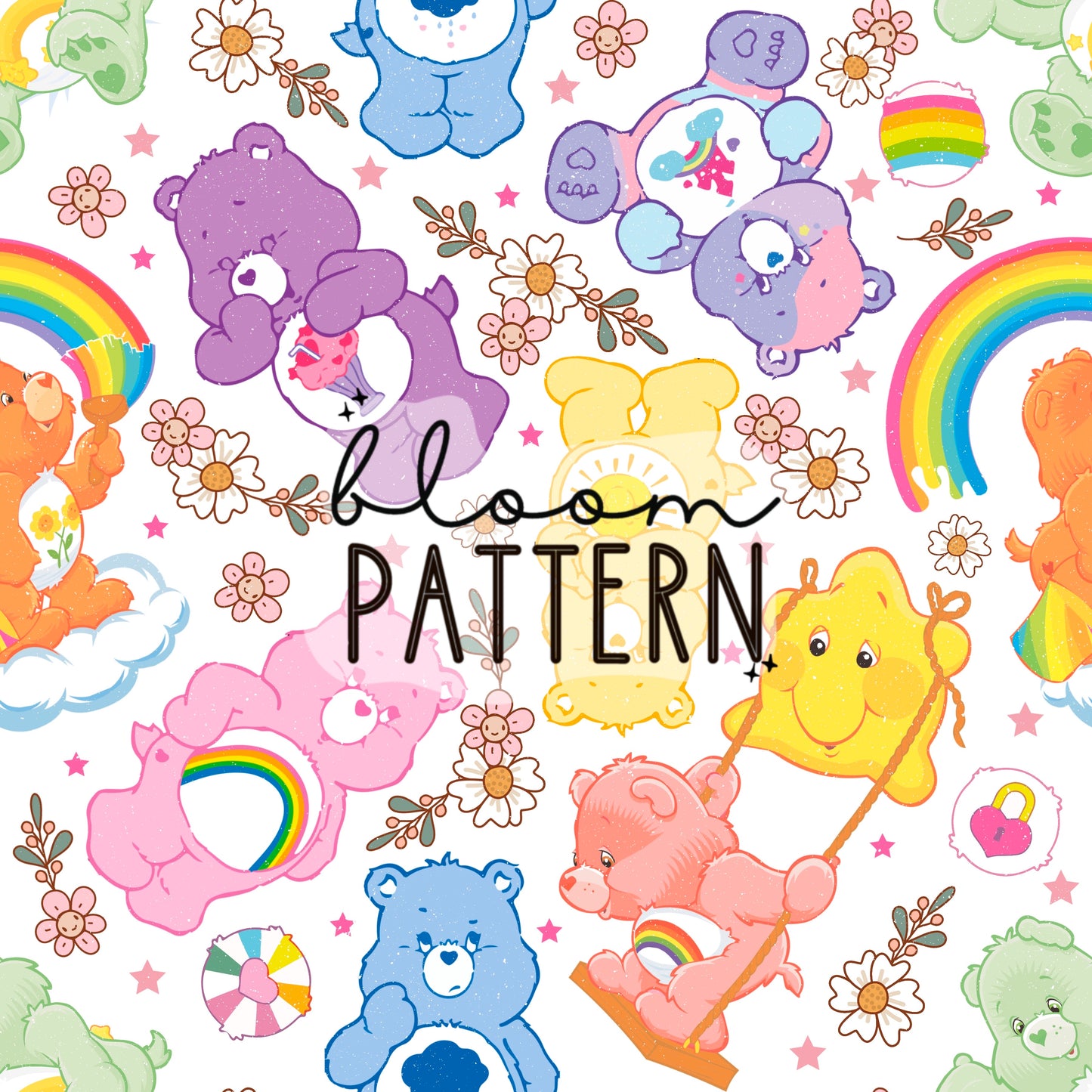 Magic Bear Butterfly Seamless Pattern