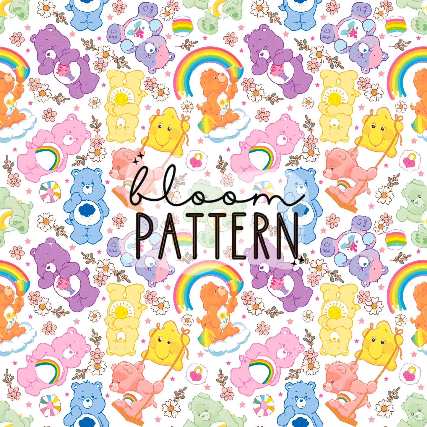 Magic Bear Butterfly Seamless Pattern