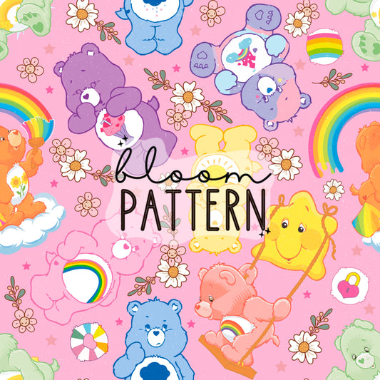 Magic Bear Butterfly Seamless Pattern