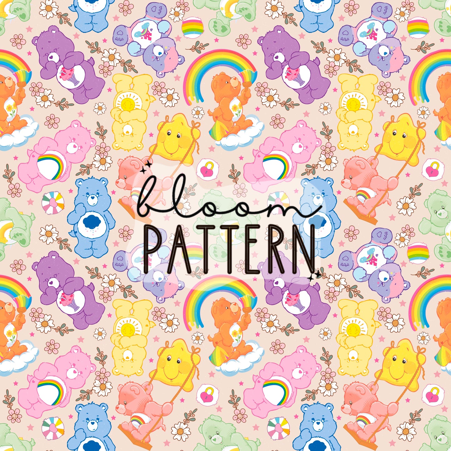 Magic Bear Butterfly Seamless Pattern