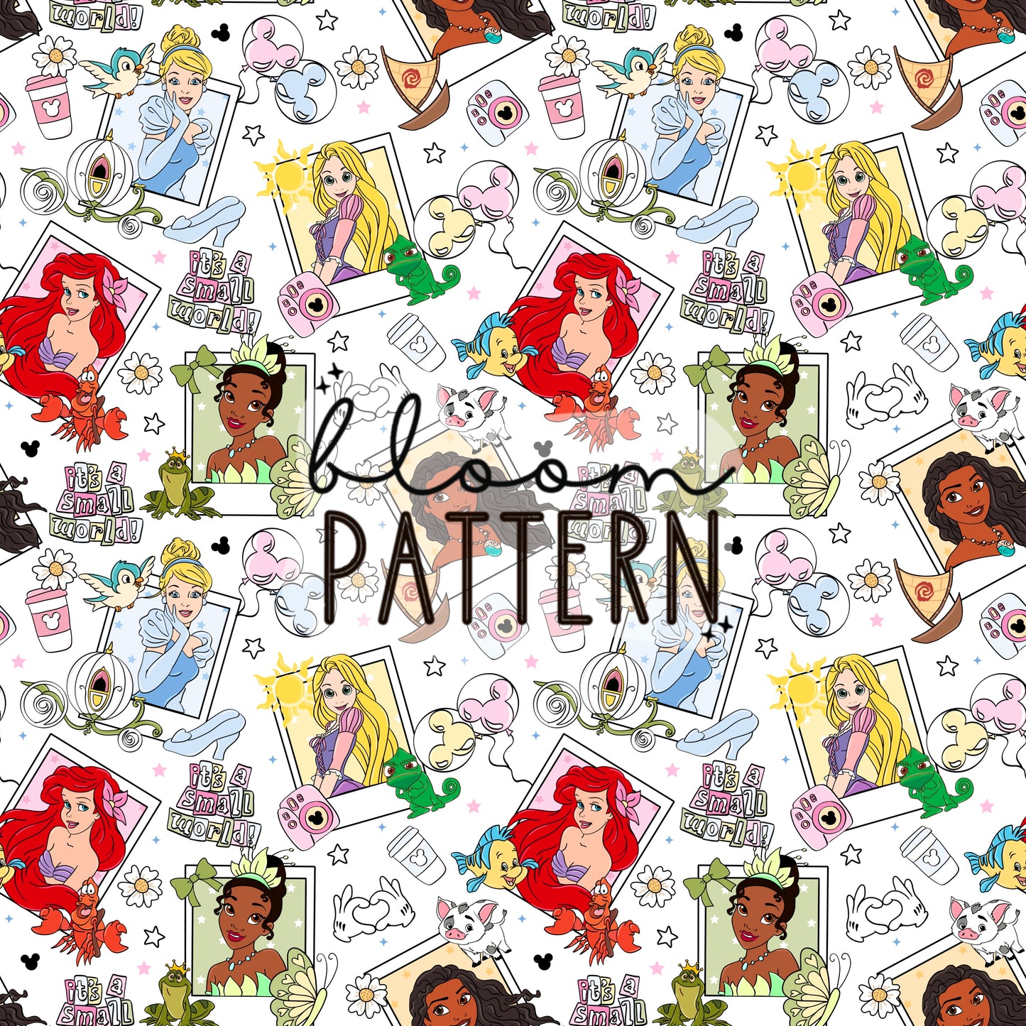 Princess Magical Trip Seamless Pattern