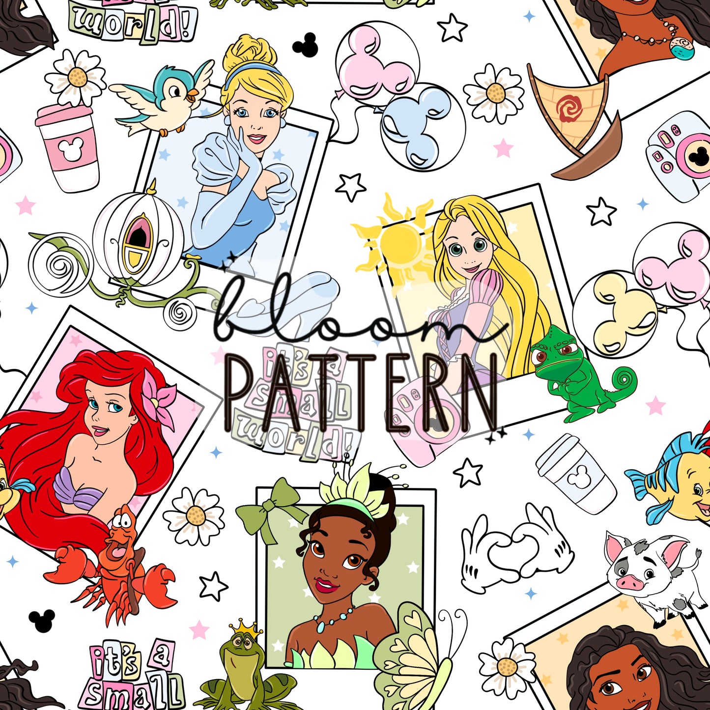 Princess Magical Trip Seamless Pattern