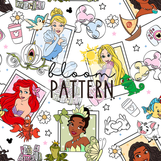 Princess Magical Trip Seamless Pattern
