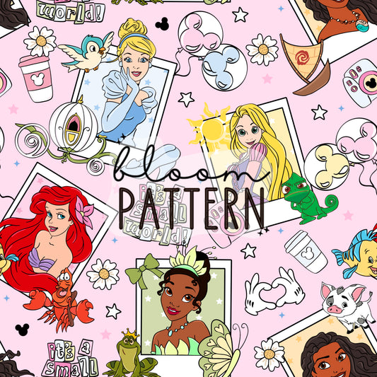 Princess Magical Trip Seamless Pattern