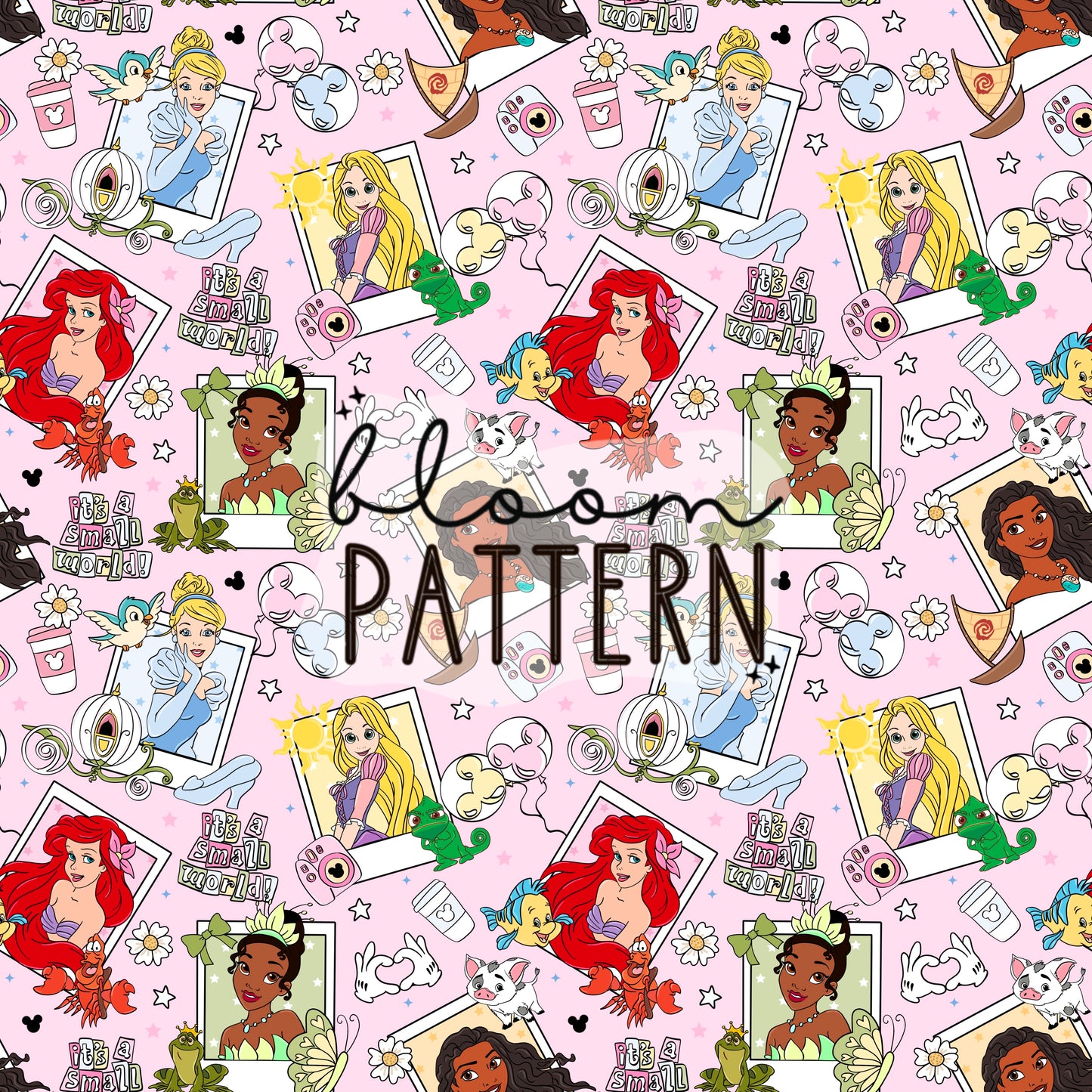 Princess Magical Trip Seamless Pattern
