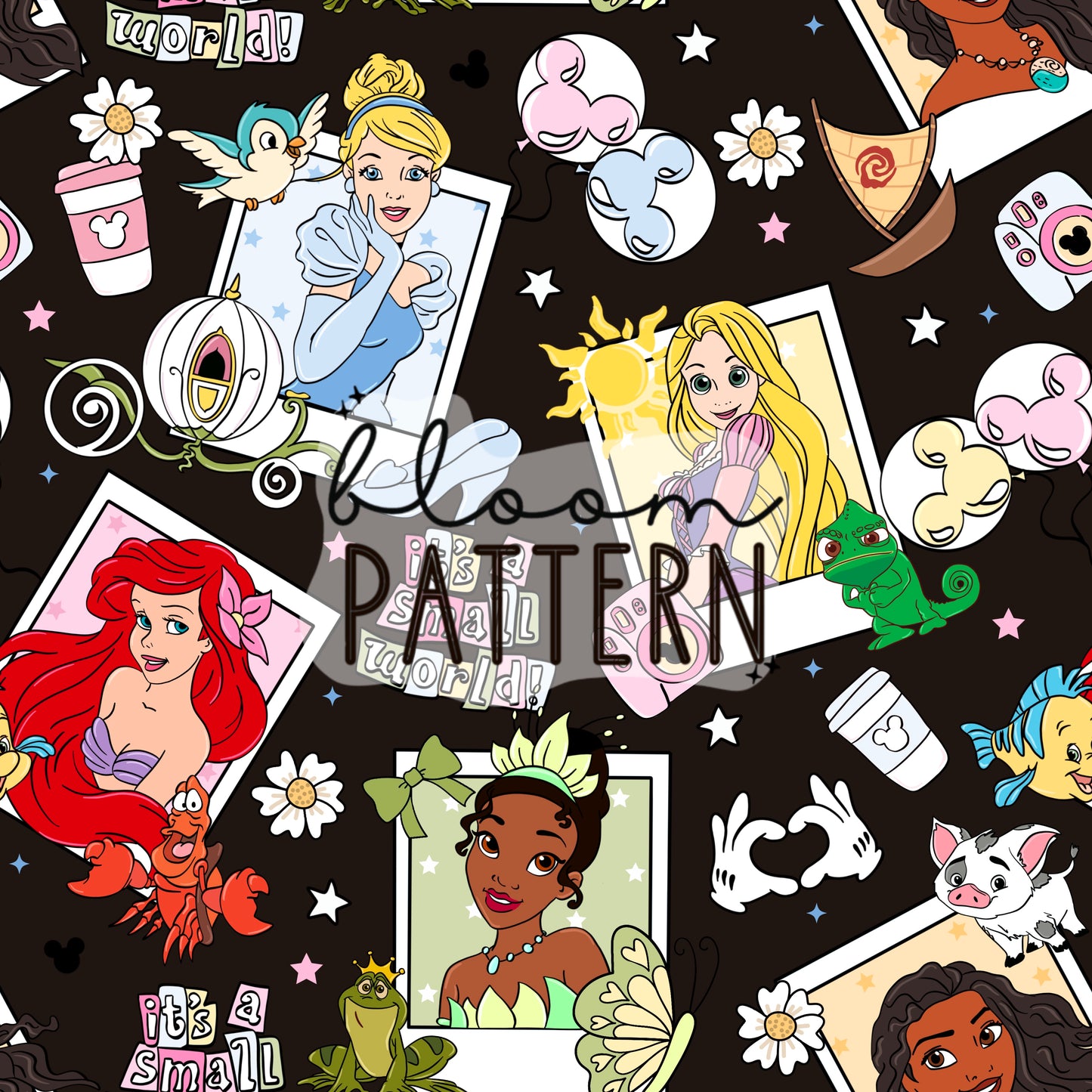Princess Magical Trip Seamless Pattern