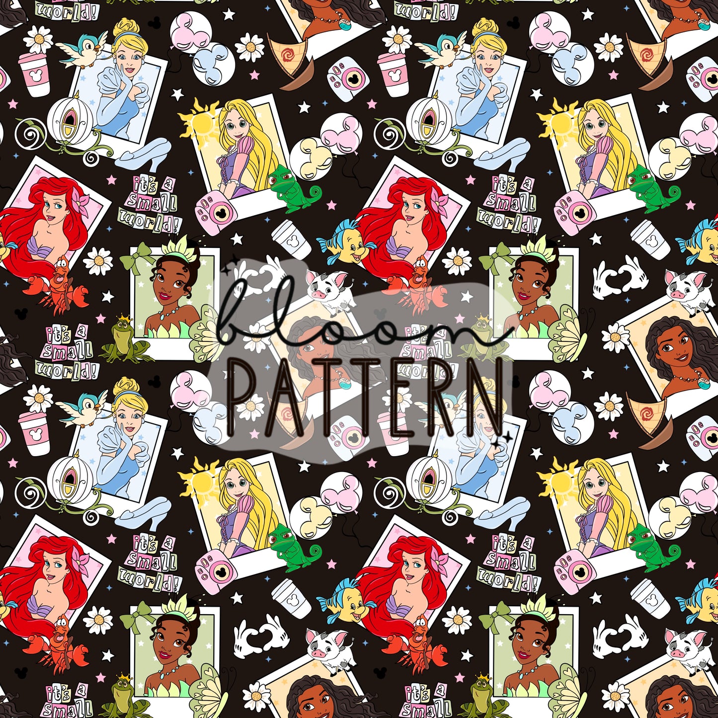 Princess Magical Trip Seamless Pattern