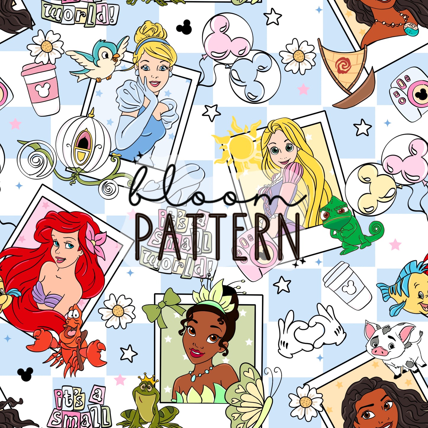 Princess Magical Trip Seamless Pattern