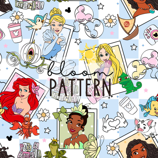 Princess Magical Trip Seamless Pattern