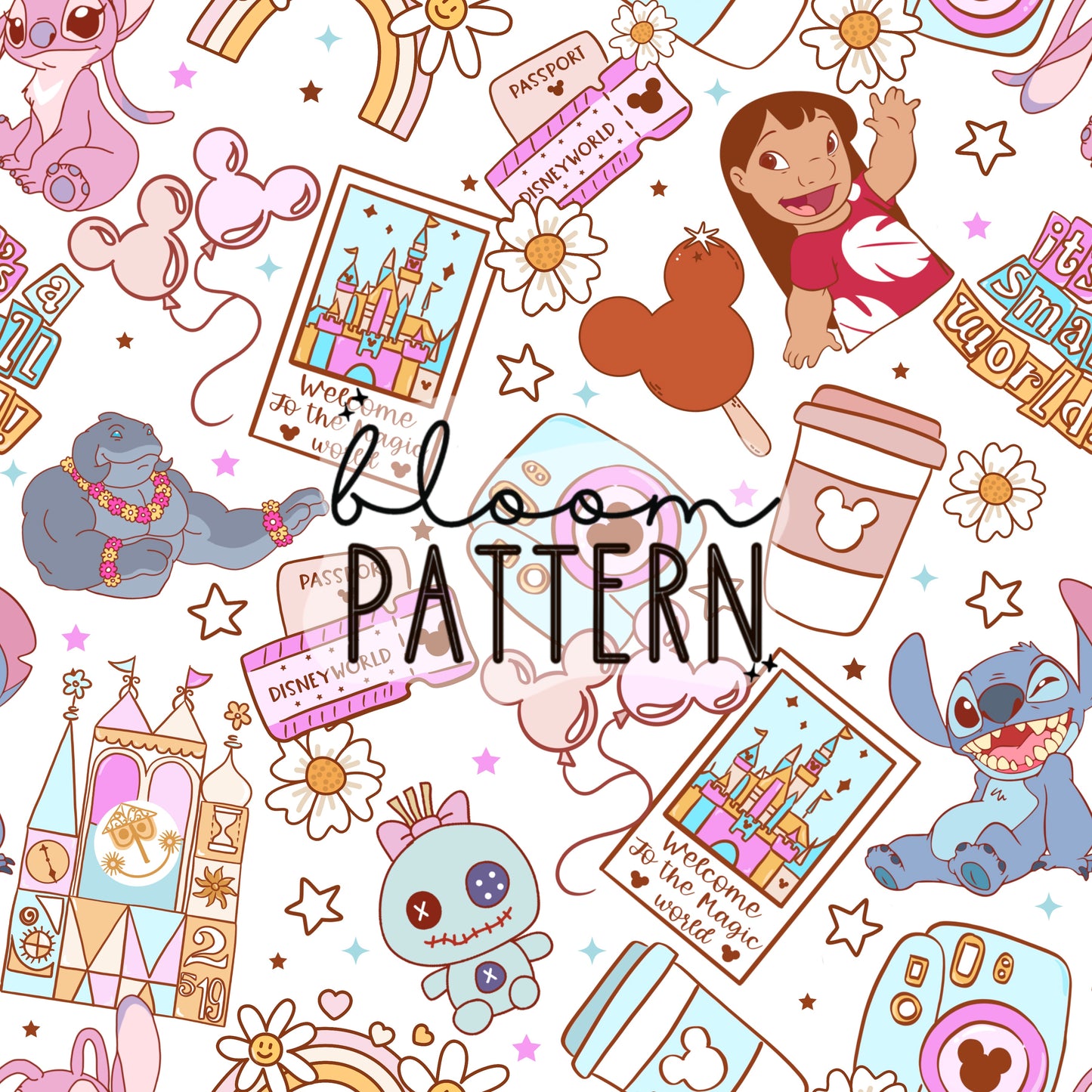 Stitch Magical Trip Seamless Pattern