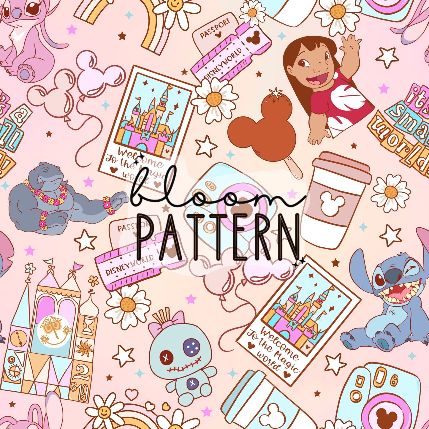 Stitch Magical Trip Seamless Pattern