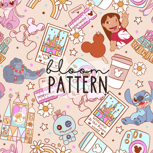 Stitch Magical Trip Seamless Pattern