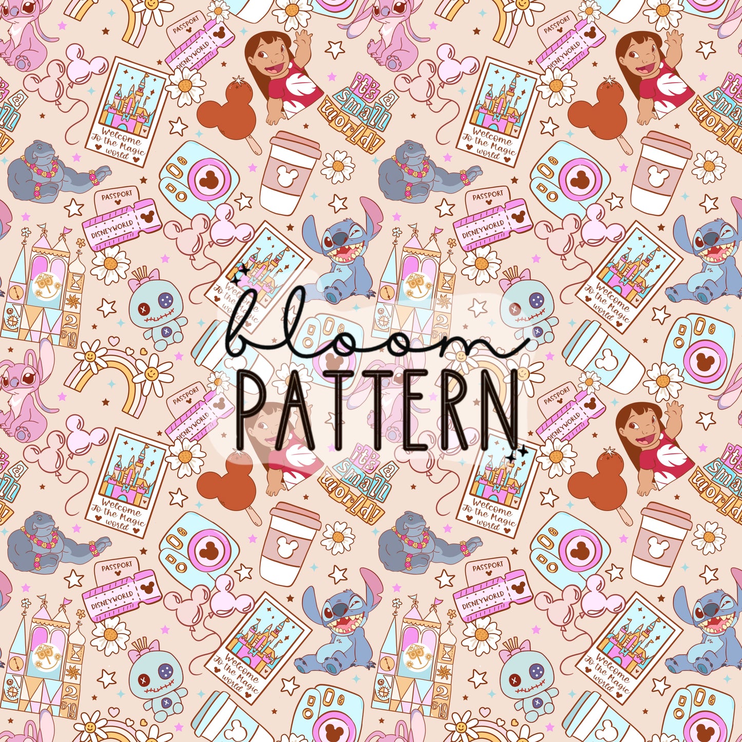 Stitch Magical Trip Seamless Pattern