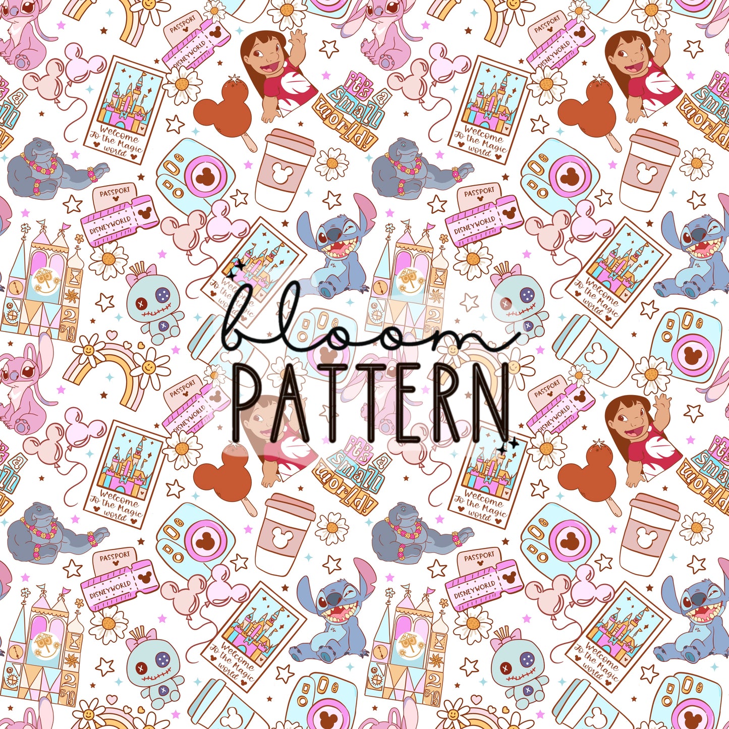 Stitch Magical Trip Seamless Pattern