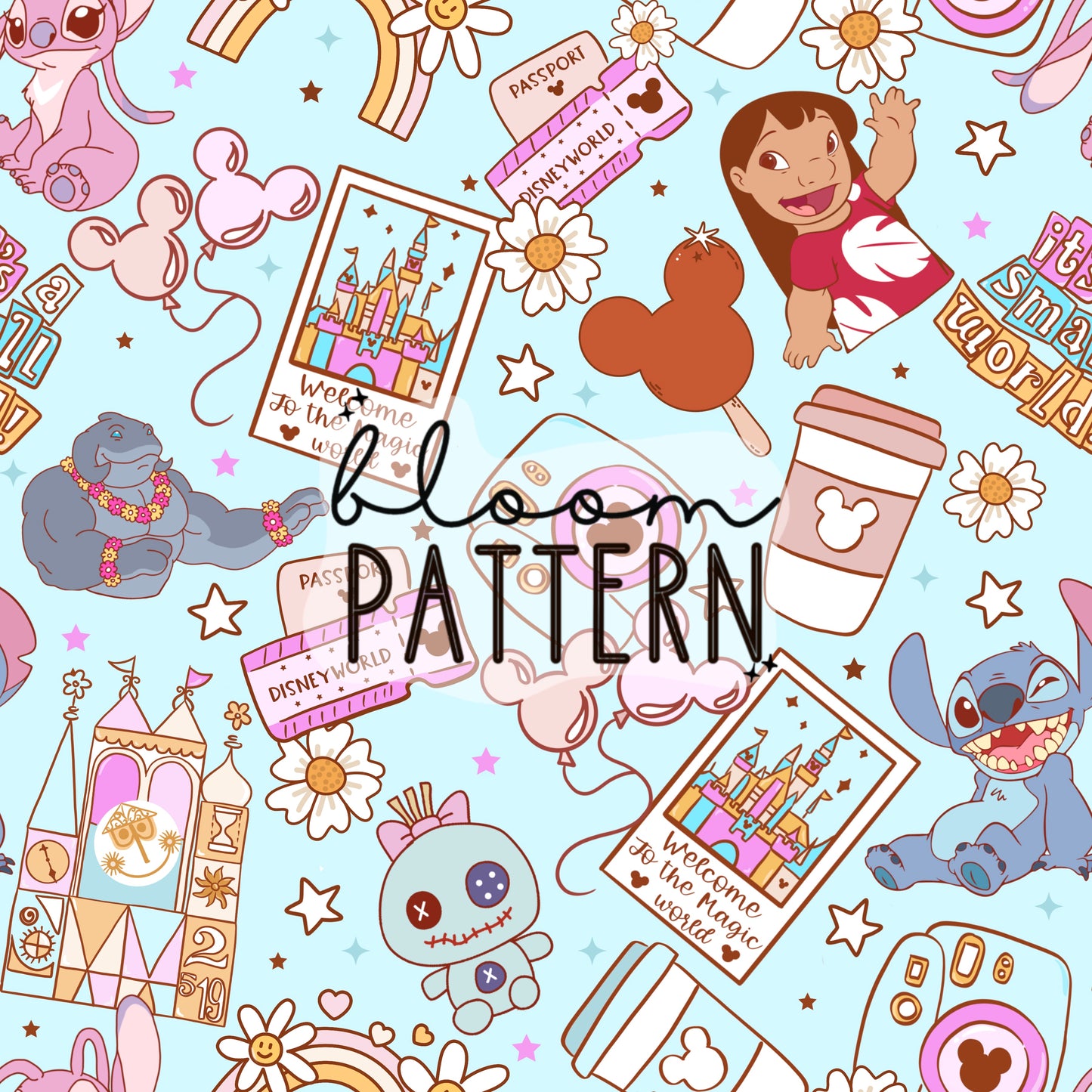 Stitch Magical Trip Seamless Pattern