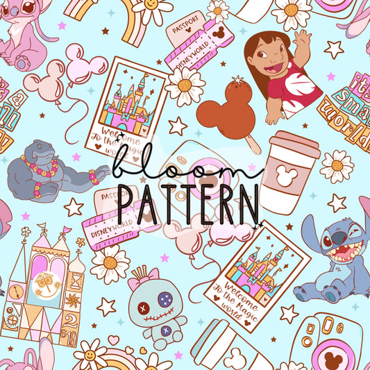 Stitch Magical Trip Seamless Pattern
