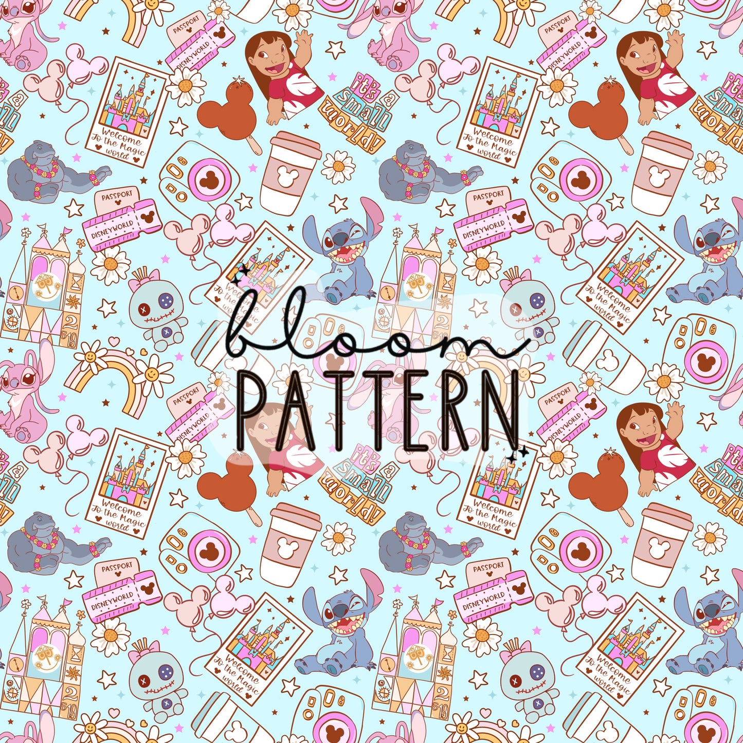 Stitch Magical Trip Seamless Pattern