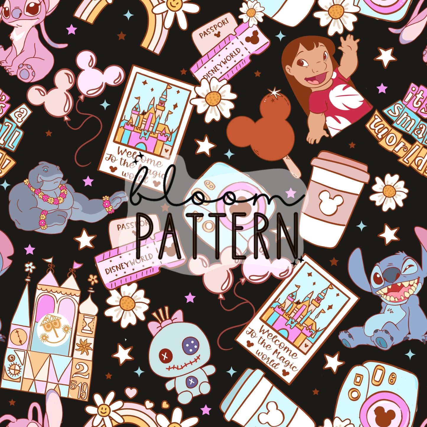 Stitch Magical Trip Seamless Pattern