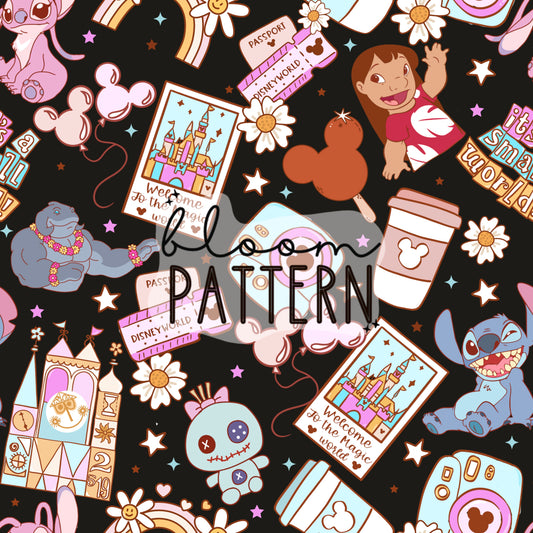 Stitch Magical Trip Seamless Pattern