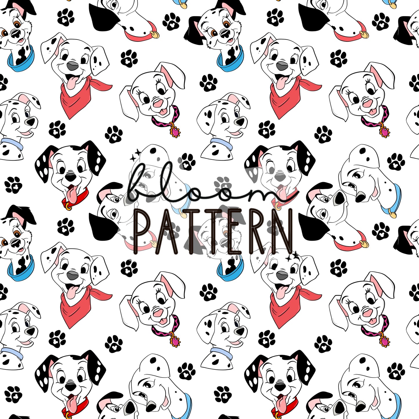 Dalmatians Seamless Pattern
