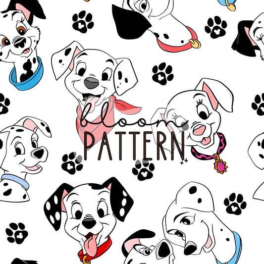 Dalmatians Seamless Pattern