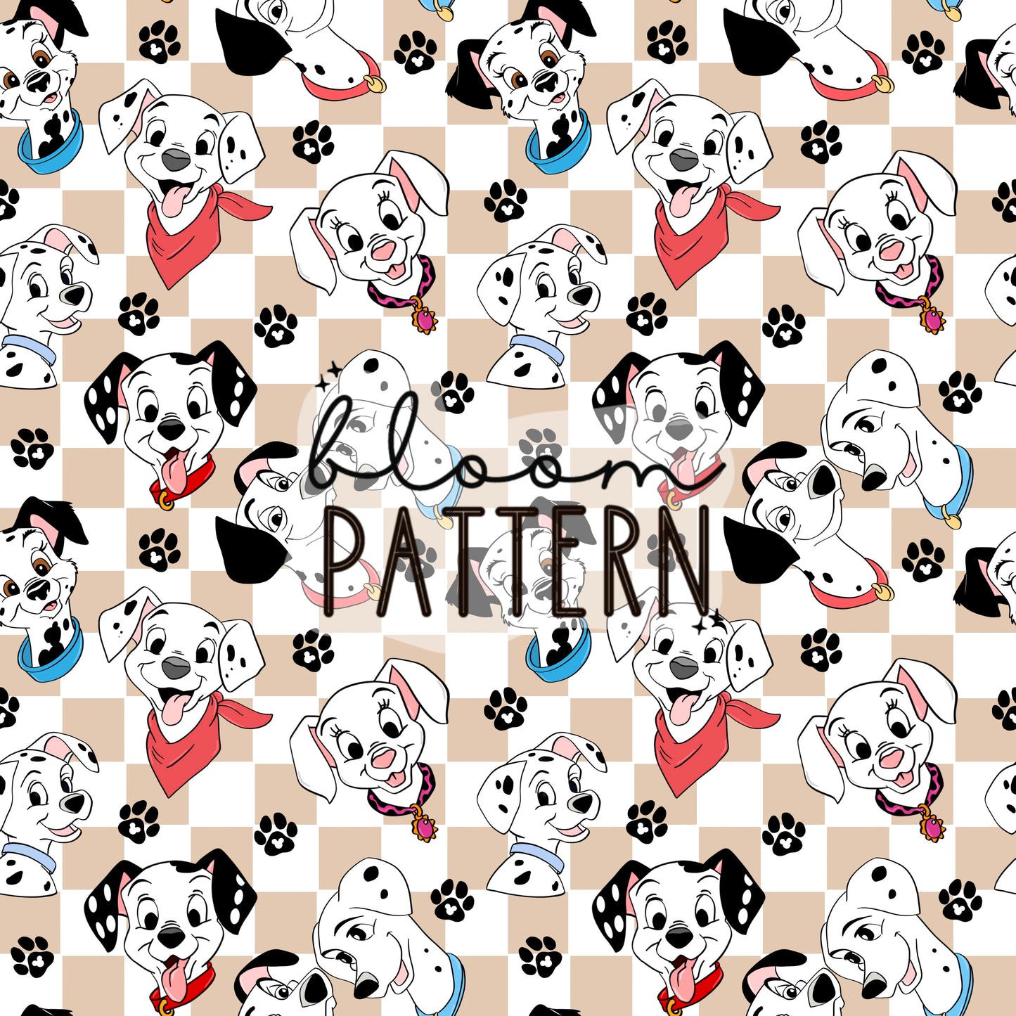 Dalmatians Seamless Pattern