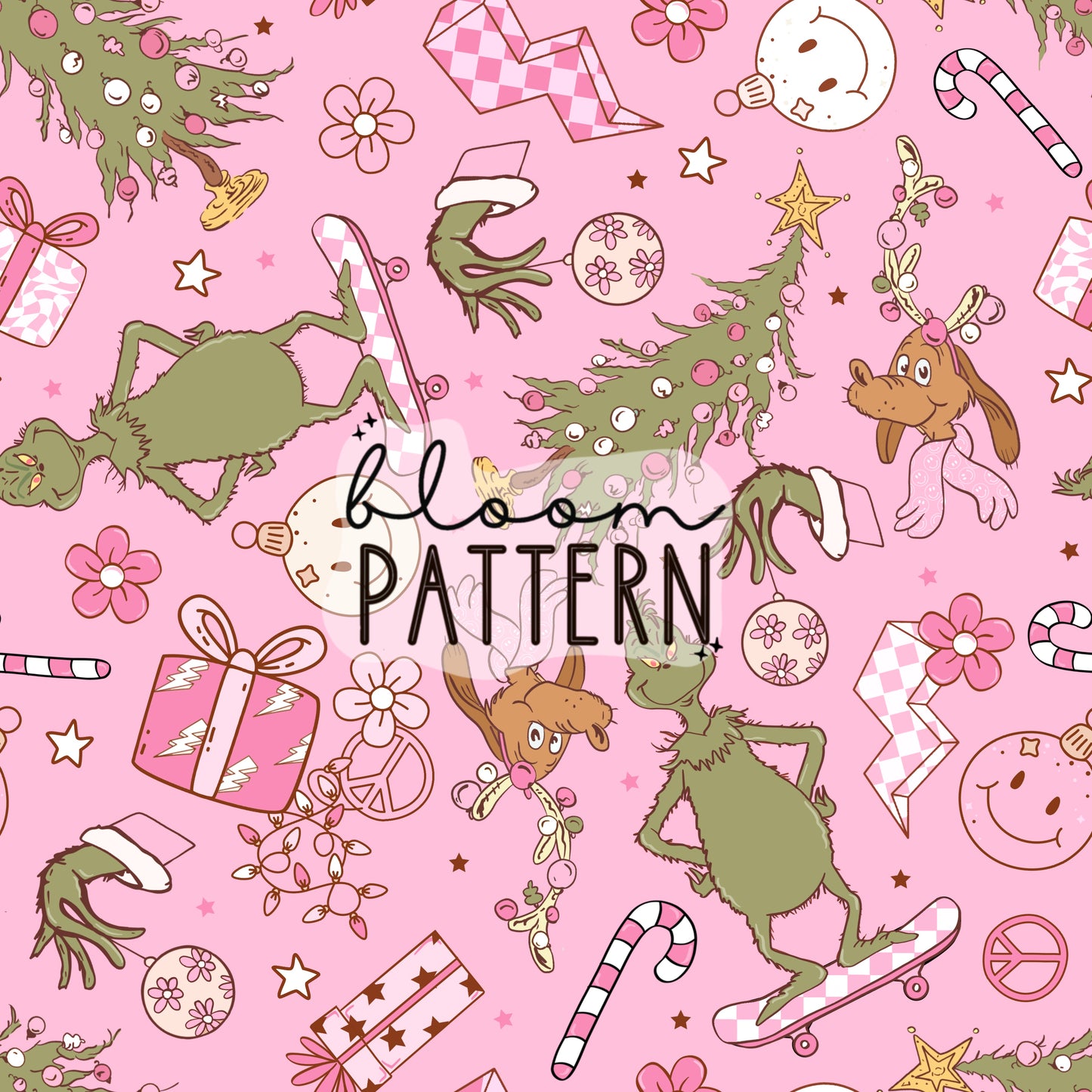 I Hate Christmas Seamless Pattern
