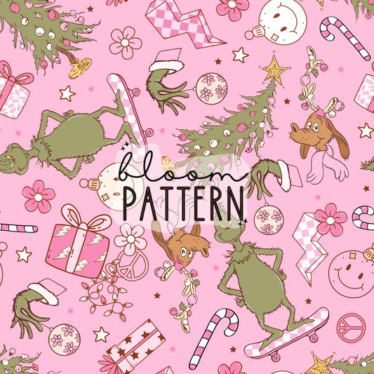I Hate Christmas Seamless Pattern