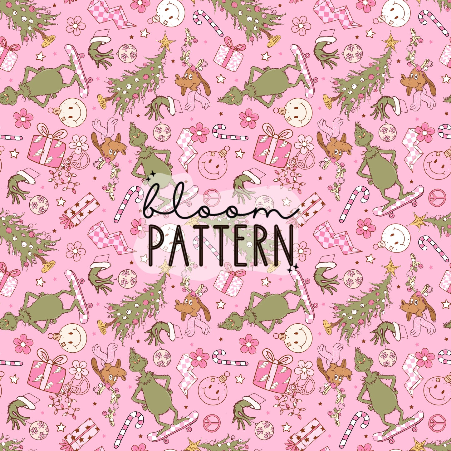 I Hate Christmas Seamless Pattern