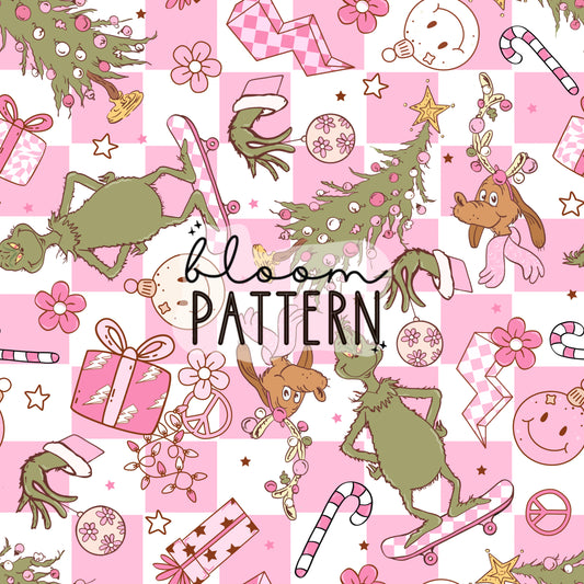 I Hate Christmas Seamless Pattern