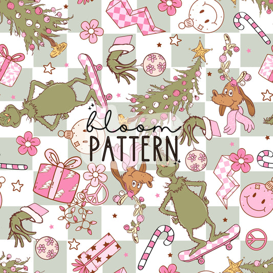 I Hate Christmas Seamless Pattern