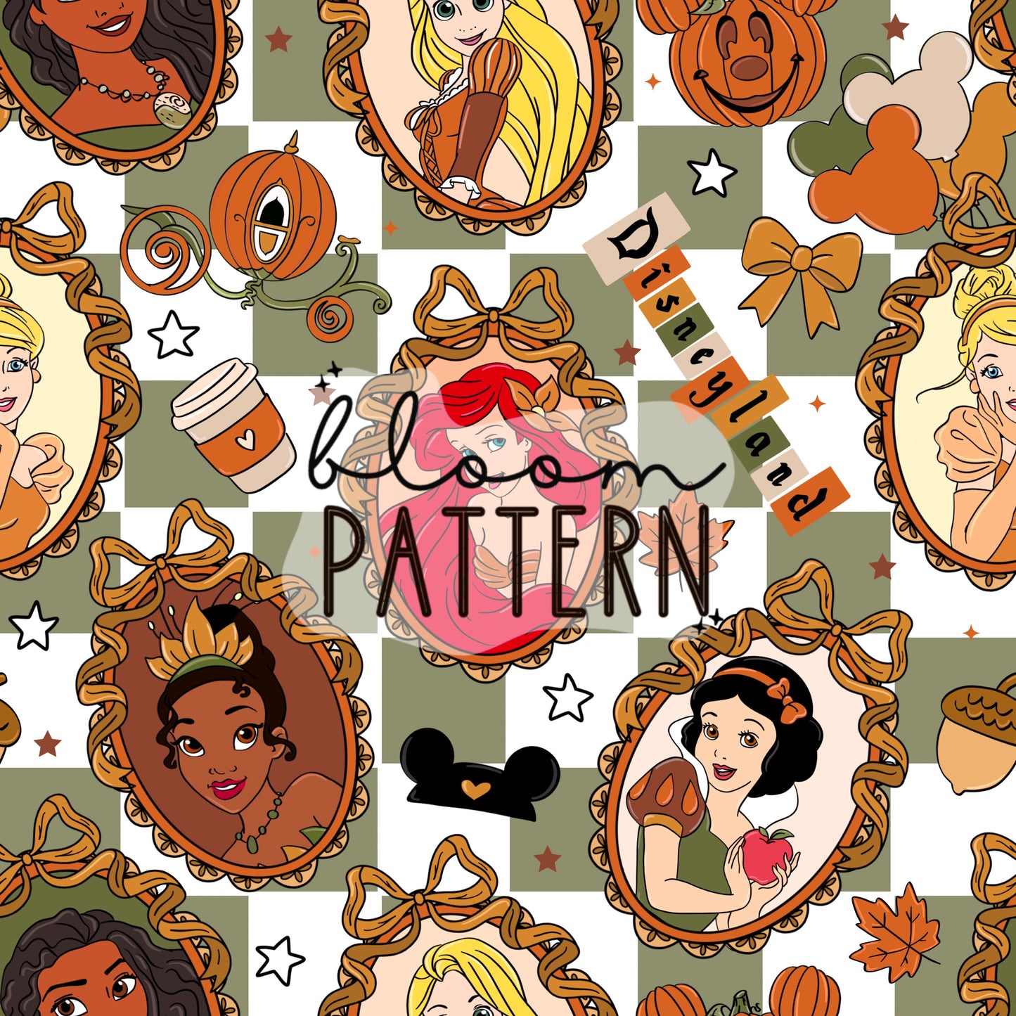 Autumn Princess Seamless Pattern