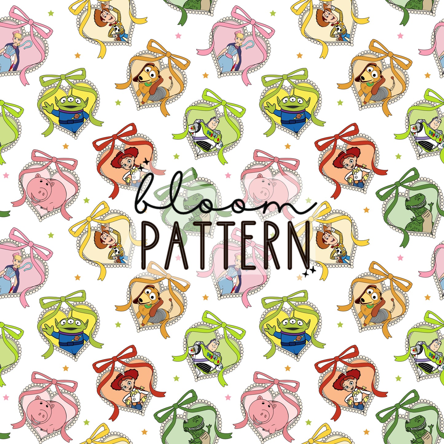 Toy Friends Magical Seamless Pattern
