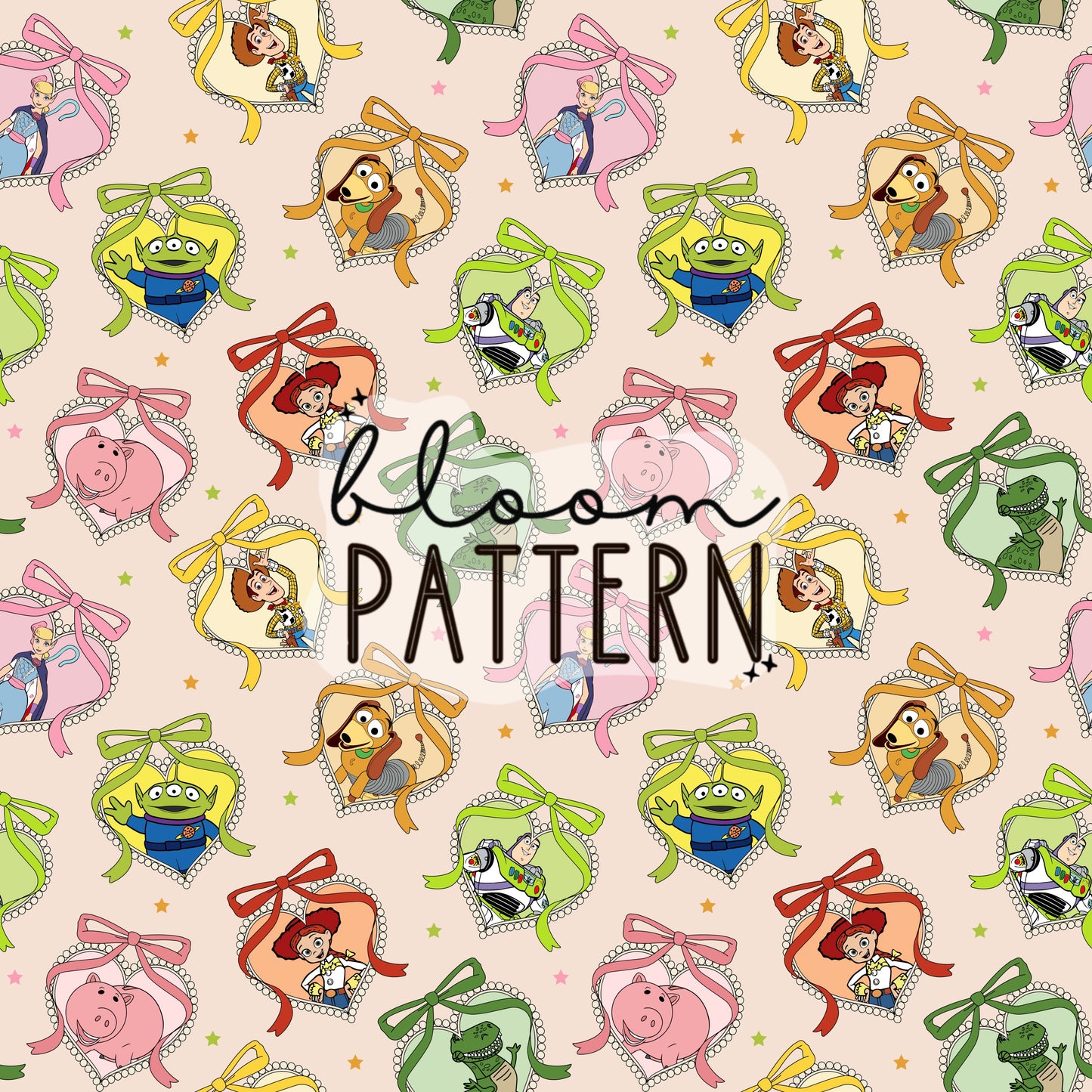 Toy Friends Magical Seamless Pattern