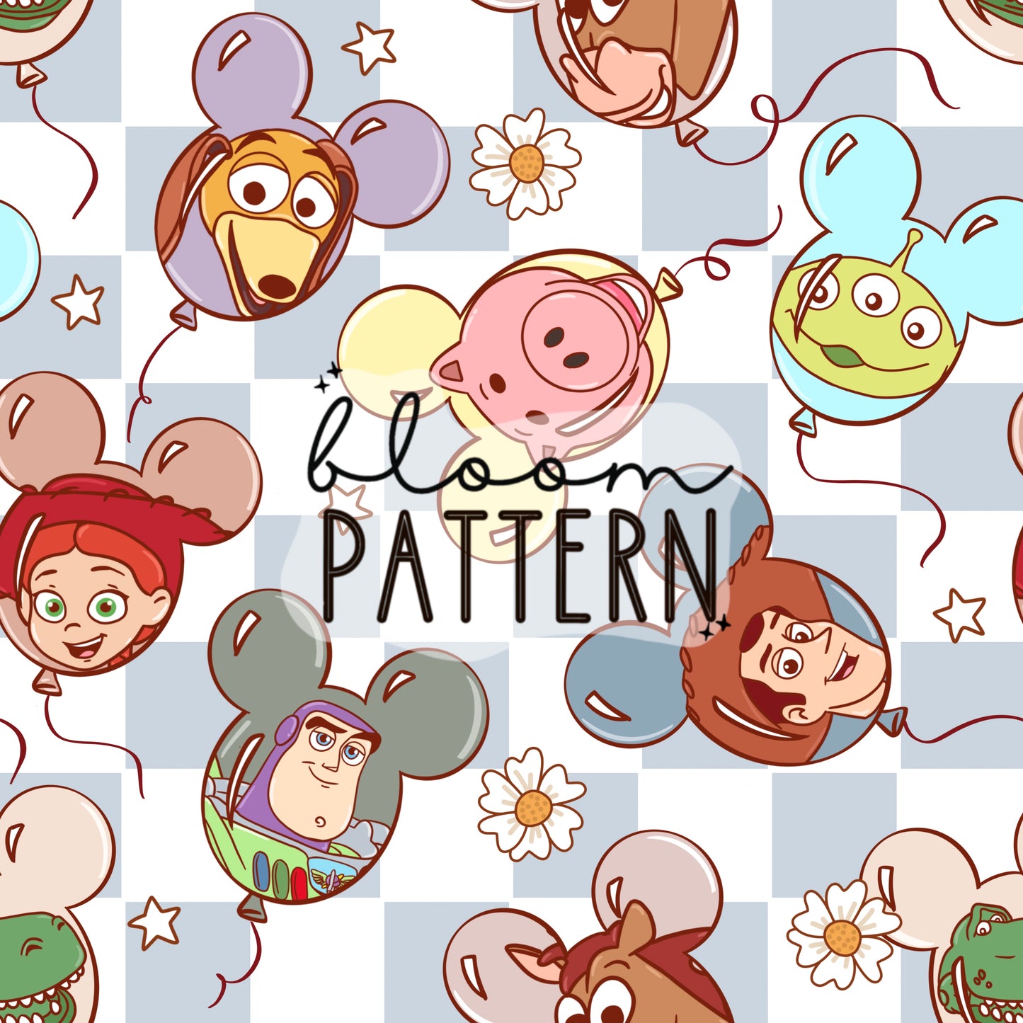 Toy Friends Magical Seamless Pattern