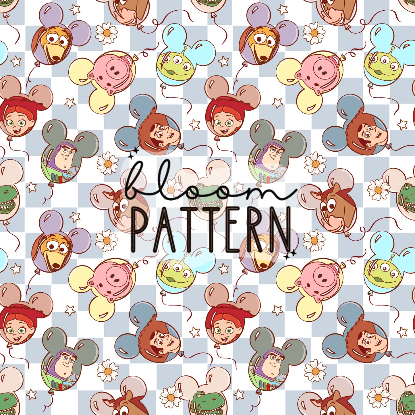 Toy Friends Magical Seamless Pattern