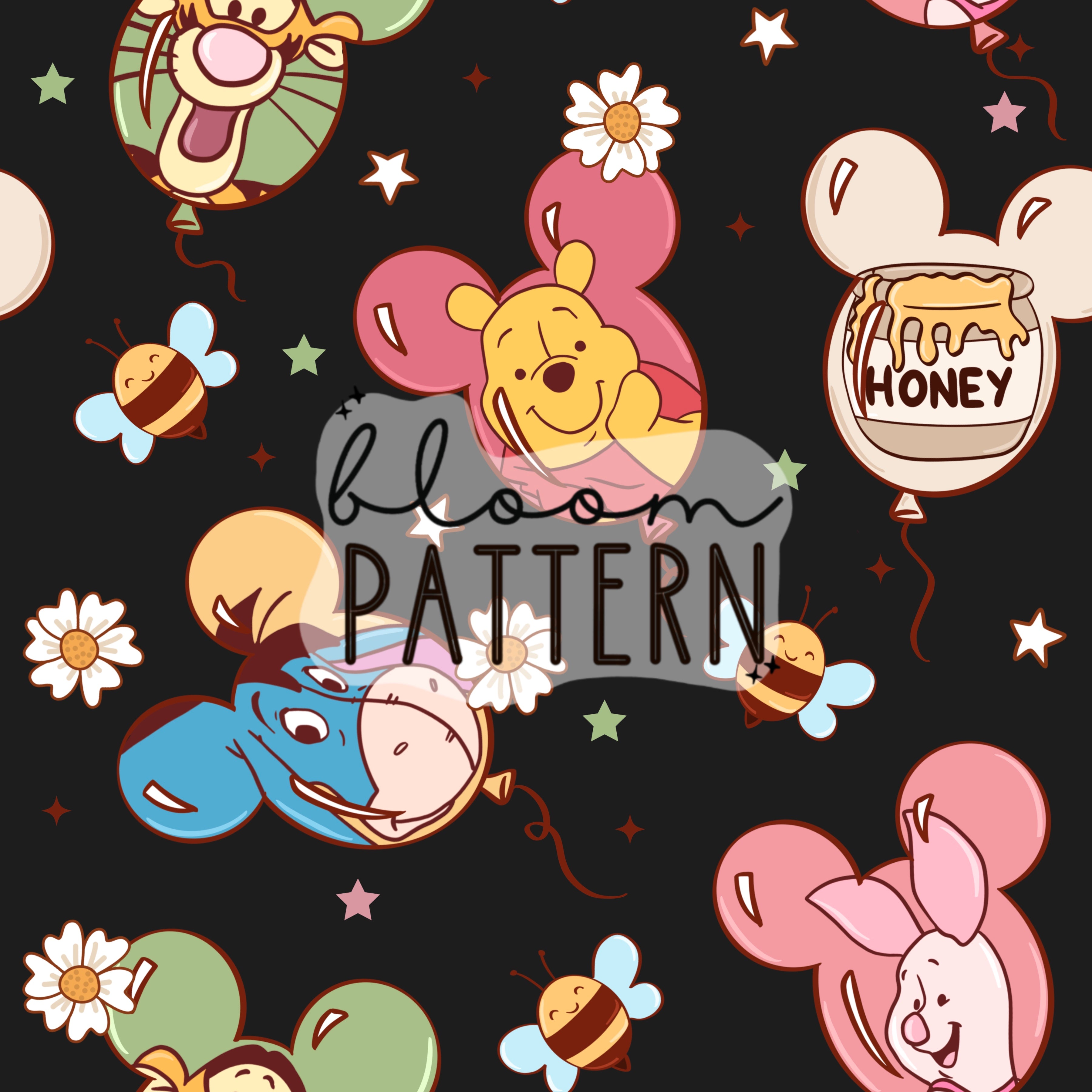 Magical Pooh Spring Seamless Pattern – Bloom Patterns