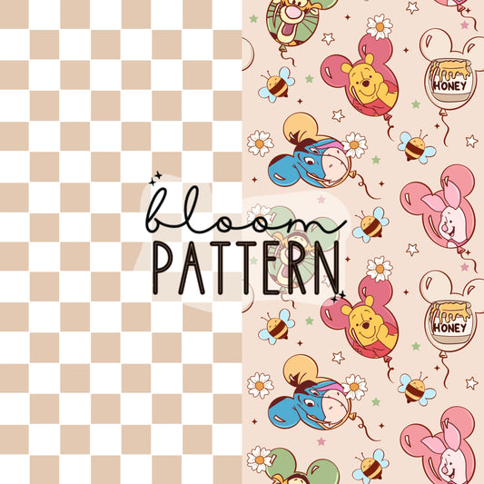 Bundle of 2 Magical Pooh Spring Seamless Pattern
