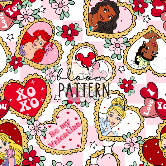 Valentines day Princess Seamless